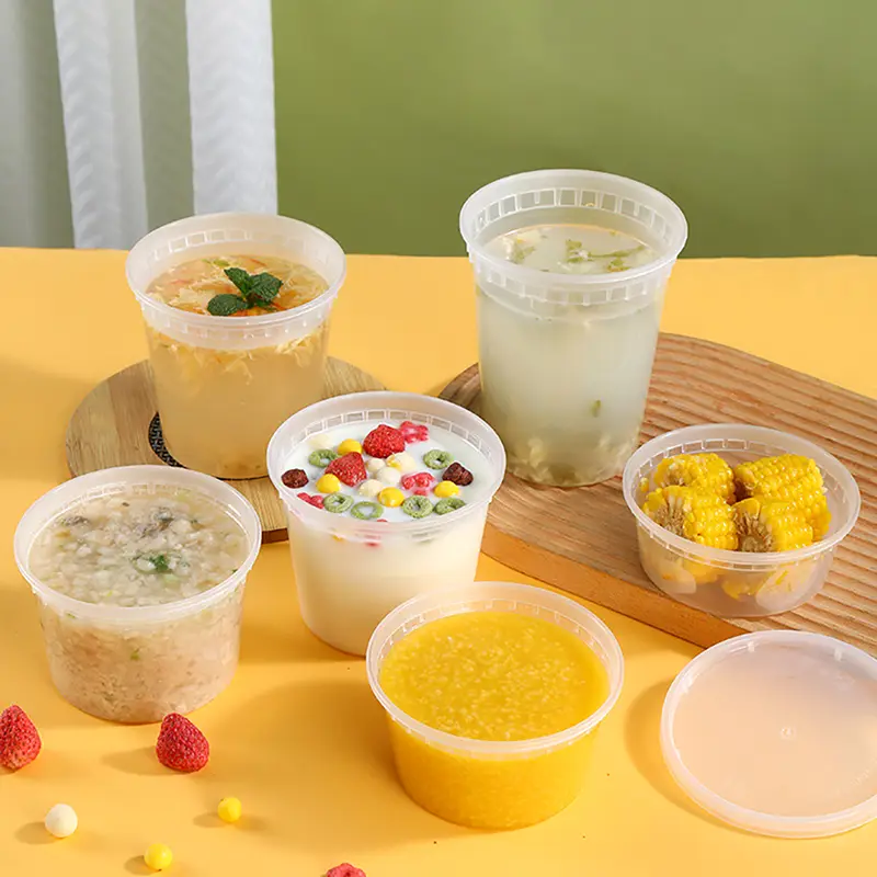 12 oz klar rund Deli Plastic Food Container