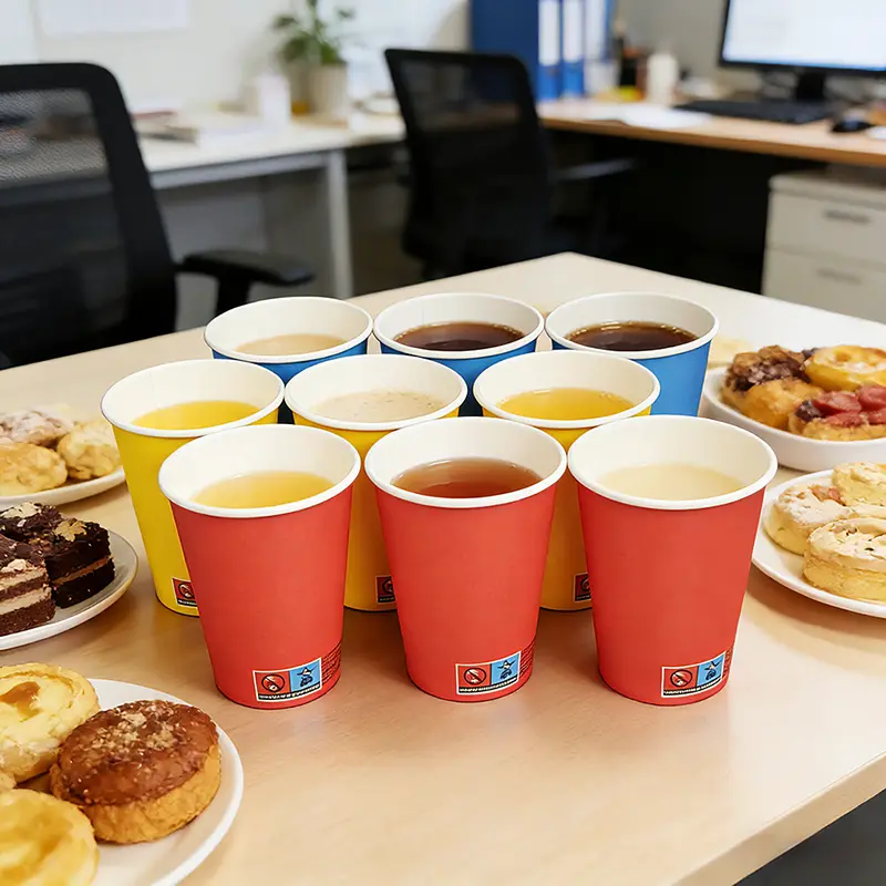 12oz Colored Single Wall Stock Paper Cup