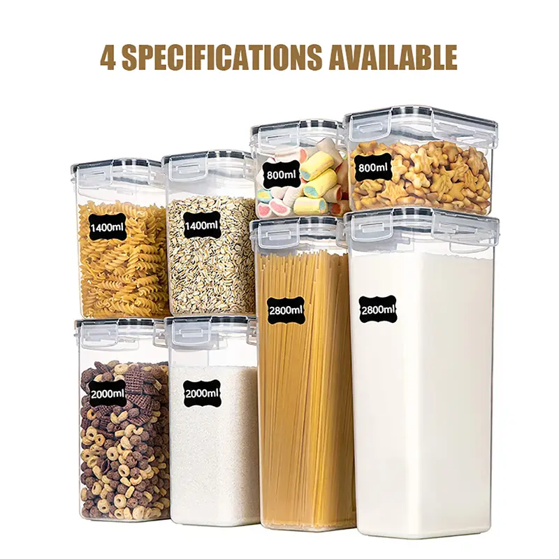 Plastic Storage Jar with Wooden Lid